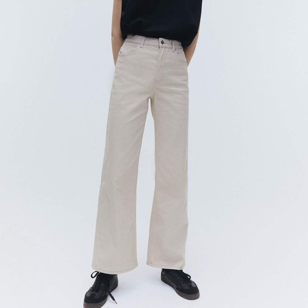 NWT H&M Wide Leg Twill Pants